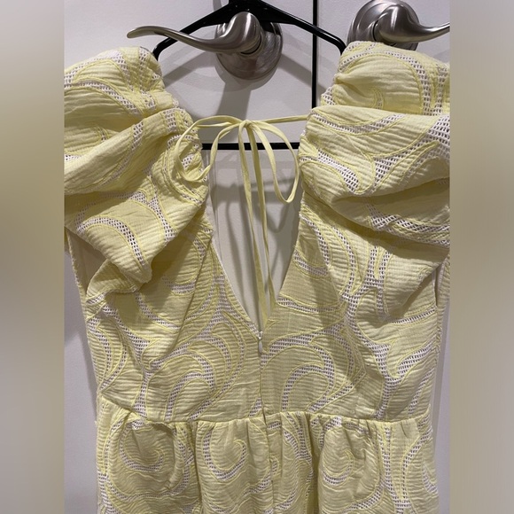 NWT Yellow Puff Sleeve Anthropologie Dress - Picture 8 of 10